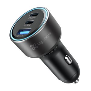 Klip Xtreme PowerCar 60, Cargador de auto de 60W con puertos USB-C y USB-A · KCC-060
