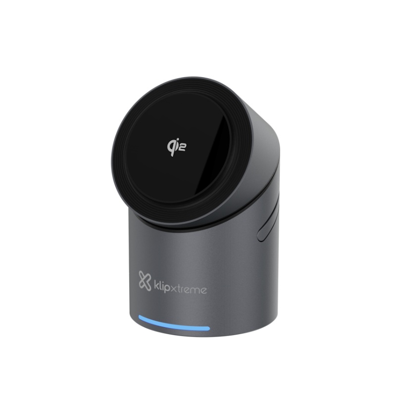 Klip Xtreme PowerDesk Spin, Cargador de carga inalámbrica 3 en 1, 15 Watt · KDC-400