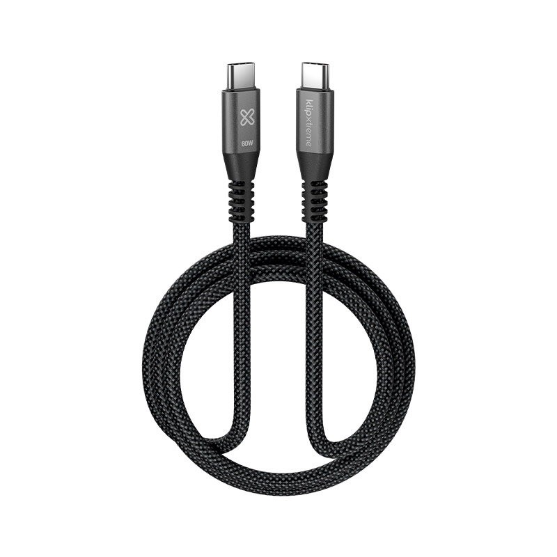 Klip Xtreme PowerGo 250, Cable trenzado USB-C de carga rápida, 60W, 3FT · KAC-250-3FT