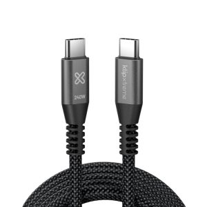 Klip Xtreme PowerGo 750, Cable trenzado USB-C de carga rápida, 240W, 10FT · KAC-750-10FT