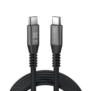 Klip Xtreme PowerGo 850, Cable trenzado USB-C PD 3.1, Video 4K 60Hz, 240W 40Gbps, 6FT · KAC-850-6FT