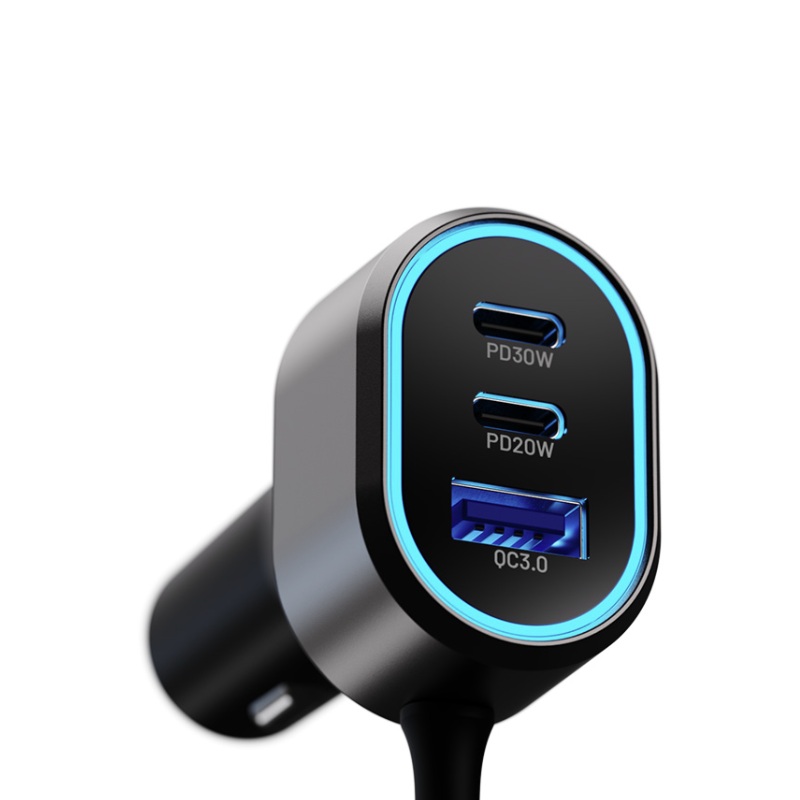 Klip Xtreme PowerCar 100, Cargador de auto de 100W, 6 puertos USB-C/USB-A · KCC-100