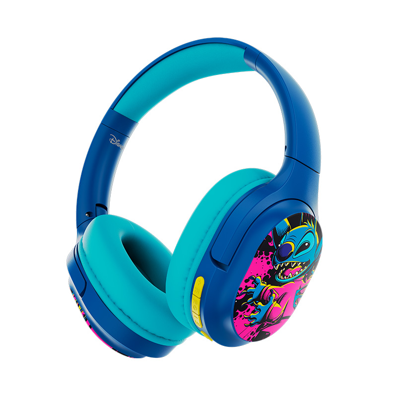Xtech Edición Stitch, Audífonos para niños inalámbricos, Bluetooth/3.5mm, Azul · XTH-D366ST