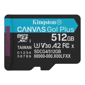 Kingston Canvas Go! Plus, Tarjeta de memoria microSD 512 GB · SDCG4/512GB